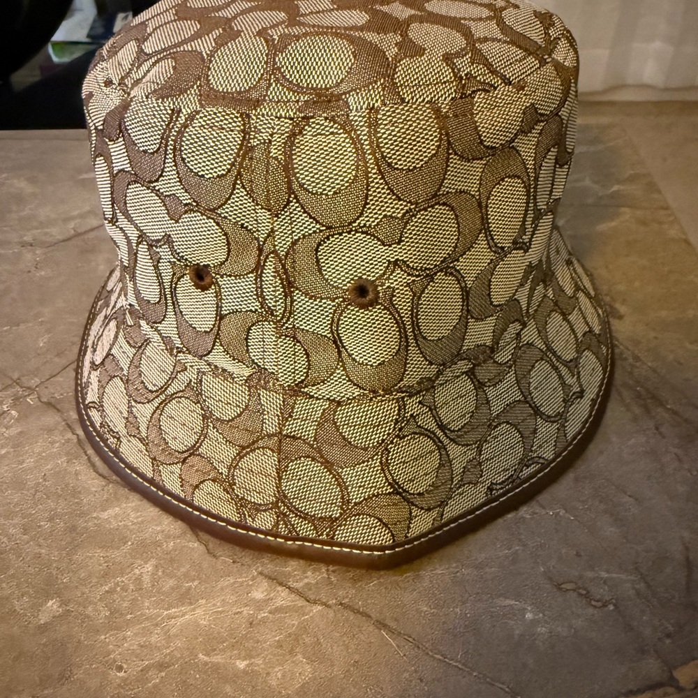 Coach Signature Jacquard Bucket Hat (Brown)